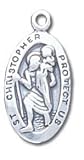Solid Sterling Silver St. Christopher Charm (2.1g)