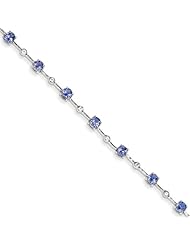 Sterling Silver Tanzanite & White Topaz Bracelet