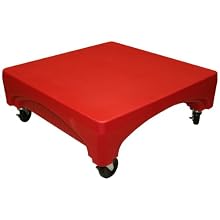 Forte 8002292 Mini Merchandiser with Wheels, 24" Length x 24" Width x 9" Height, Red