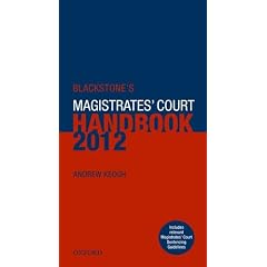Blackstone's Magistrates' Court Handbook 2012
