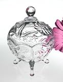 LILIANA COLLECTION CRYSTAL BOX - LILIANA COLLECTION CRYSTAL FOOTED BOX WITH COVER