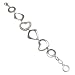 Silvertone Crystal Heart Link Bracelet Fashion Jewelry