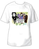 BADLY DRAWN - MIGHTY BOOSH GOTH JUICE WHITE T-SHIRT XL - inspired by cult TV series The Mighty Boosh