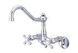 Elements of Design ES3221PL Wall Mount Kitchen Faucet, 4 - 9 Adjustable Spread, Chrome