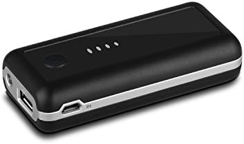 5200mAh Auto Detect Portable Charger External Battery Power Bank with LED light For iPhone 6 Plus 5S iPad Mini Samsung Galaxy S6 edge S5 S4 S3 Note 4 3 HTC Sony Most 5V Smart phones and Tablet (Black)