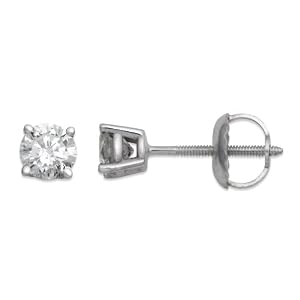 Miore 1/2 Carat Ladies Solitaire Diamond Stud Earrings G-H/SI in 14ct White Gold MCSD405WD