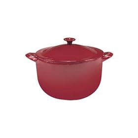 Tefal Jamie Oliver Cast Iron Stewpot & Lid, Raspberry, 24 cm