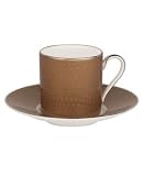 Monique Lhuillier for Royal Doulton Atelier Sable Espresso Cup & Saucer Set
