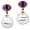 14K White Gold Paspaley South Sea Cultured Pearl and Amethyst Earrings - 12.00mm
