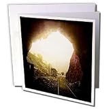 Scenes from the Past Magic Lantern Slide - Hoosac Railroad Tunnel Massachusetts - Greeting Cards-12 Greeting Cards with envelopes