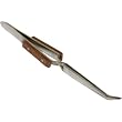 Fiber Grip Soldering Cross Locking Curved Tweezers