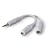 HEADPHONE SPLITTER FOR IPOD VIDEO, CLASSIC, TOUCH, IPHONE, NANO (1ST, 2ND, 3RD GENERATION), MINI, SHUFFLE & ALL OTHER MP3/MP4 PLAYERS (WHITE)