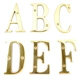 BOLTON 3 Inch Solid Brass Bright Brass Finish Available A-Z Price is For EACH Letter. Please Send Us An Email To Let Us Know What Letters You Need
