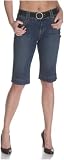Gloria Vanderbilt Womens Claudine Belted Denim Bermuda