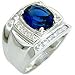 Men's Classic Line Montana Cubic Zirconia Special Plating Ring, Size: 8-12 Sterling Silver .925