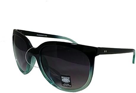 Pugs Women's Black and Green Cat Eye Sunglasses
