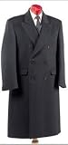 Fully Lined Double Breasted 6 buttonss Men's 70/30 Wool/Viscose Blend Long Topcoat $299