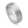 Platinum Comfort Fit Men's Wedding Band, 7mm
