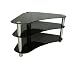 Plasma LCD Black Glass & Chrome Corner TV Stand 26