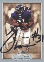 Jamal Lewis, Baltimore Ravens, 2003 Fleer Showcase Autographed Card