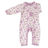 Organics for Kids Animal Print Rompers - Pink Butterflies - 0 - 5 months