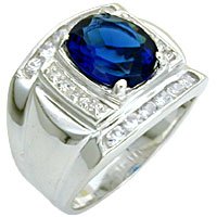 Men's Classic Line Montana Cubic Zirconia Special Plating Ring, Size: 8-12 Sterling Silver .925