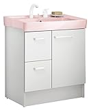 LIXIL(リクシル) INAX 洗面化粧台 D7シリーズ 間口750 片引出タイプ ピンク D7H4-755SY1-W/VP1P