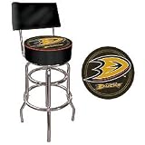 NHL Anaheim Ducks Padded Bar Stool with Back