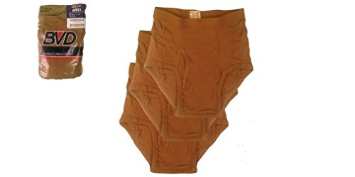 Briefs, GI, Brown, Size 34, 3pk