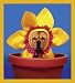 Flower Pot Dog Bookmark