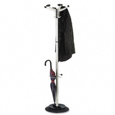 Alba PMSEV Sevilla Coat Rack with Umbrella Holder, Six Knobs/Six Hooks, Chrome, Silver