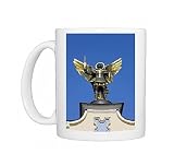 Archangel Michael sculpture in Independence Square, Kiev, Ukraine, Europe Photo Mugs