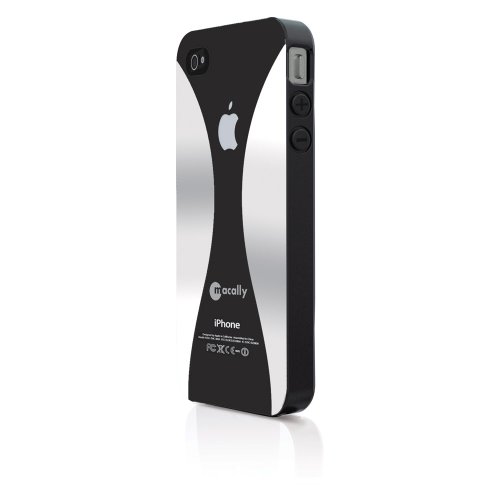 Photo Macally Reflective Case with Rubber Grip and Sticky Swipe for iPhone 4 (Clear)