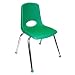 10" School Stack Chair With Chrome Legs Color: Yellow, Glide: Ball Glide