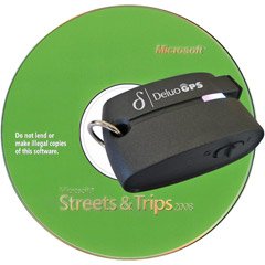 Deluo Keychain GPS Sensor for Smartphones With Microsoft Streets and Trips 2008 Software