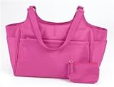 Pink Microfiber Purse with Coin Purse