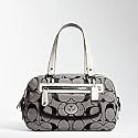 NEW AUTHENTIC COACH BONNIE SIGNATURE SATCHEL (BW/BW)