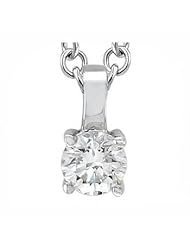 VS 0.50Ct Round Diamond Solitaire Pendant 14K Gold Certified