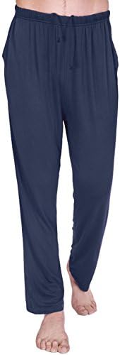 Hengzhi Men's Casual Big Tall Jersey Pajamas Pants Elastic Trousers Size 46 48 (2XL, Deepblue)