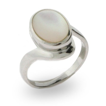 Sterling Silver Ring with Mother of Pearl