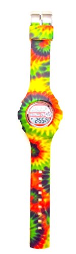 JoyJoy! Tye Dye 2 Watchband with Fiesta Red Watch Head Combo Pack JJ-6002