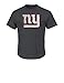 NFL New York Giants Men's Single-Wing Formation Short Sleeve Basic Tee, Large, Charcoal Heather