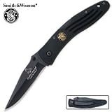 Smith & Wesson CH008B Cuttin' Horse Gold Sheild Issue Knife, 4.75 Inch, Black