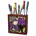 Patricia Sanders Flowers - Autumn Purple Clematis- Flowers- Photography - Tile Pen Holders-5 inch tile pen holder