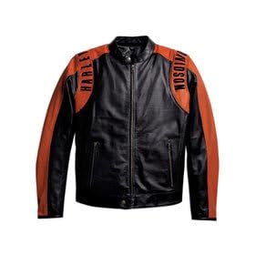 Harley-Davidson® Men's Bar & Shield Perforated Leather Jacket. Perforated body panels. 98123-08VM