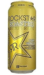 8 Pack - Rockstar Roasted Coffee + Energy - Light Vanilla - 15oz.