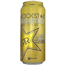 16 Pack - Rockstar Roasted Coffee + Energy Light Vanilla - 15oz.