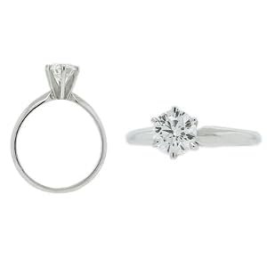 1 ct Round Diamond Solitaire Ring in 14K White or Yellow Gold (D Color, I... by
