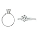 1 ct Round Diamond Solitaire Ring in 14K White or Yellow Gold (D Color, I Clarity, 1.00 carat, yellow or white band)