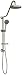 PULSE Showerspas 1011-CH Kauai Retro-Fit Rain Shower System with Handshower and Adjustable Slide Bar, Chrome Finish
